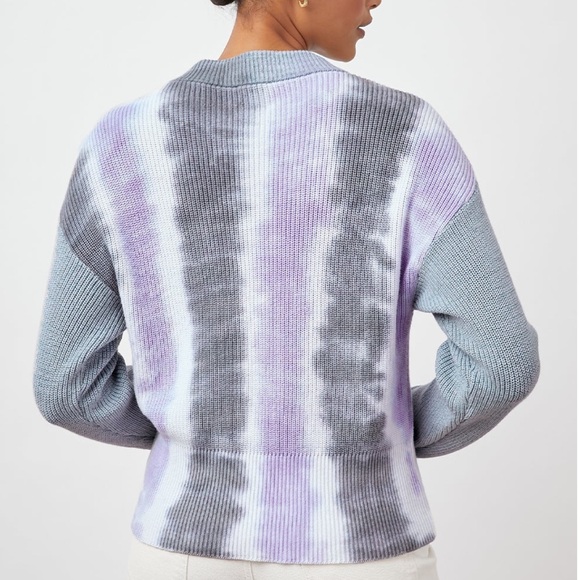 Rails NWT Karis Cashmere & Cotton Pullover Tie-Dyed Rib Knit Sweater - Picture 5 of 16